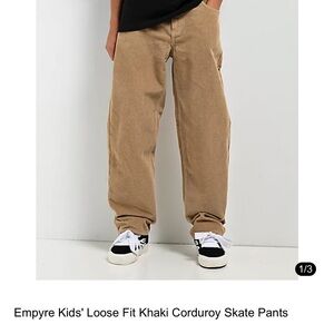 Empyre Kids Tan Corduroy Loose-Fit Skate Pants 26